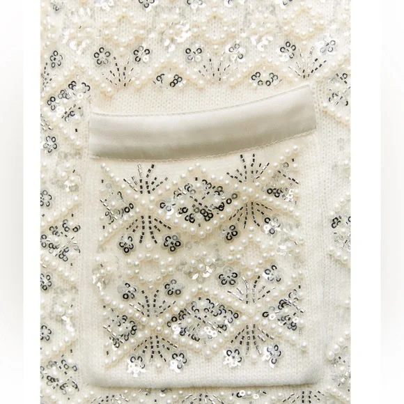 Zara beaded knit cardigan - Picture 8 of 10